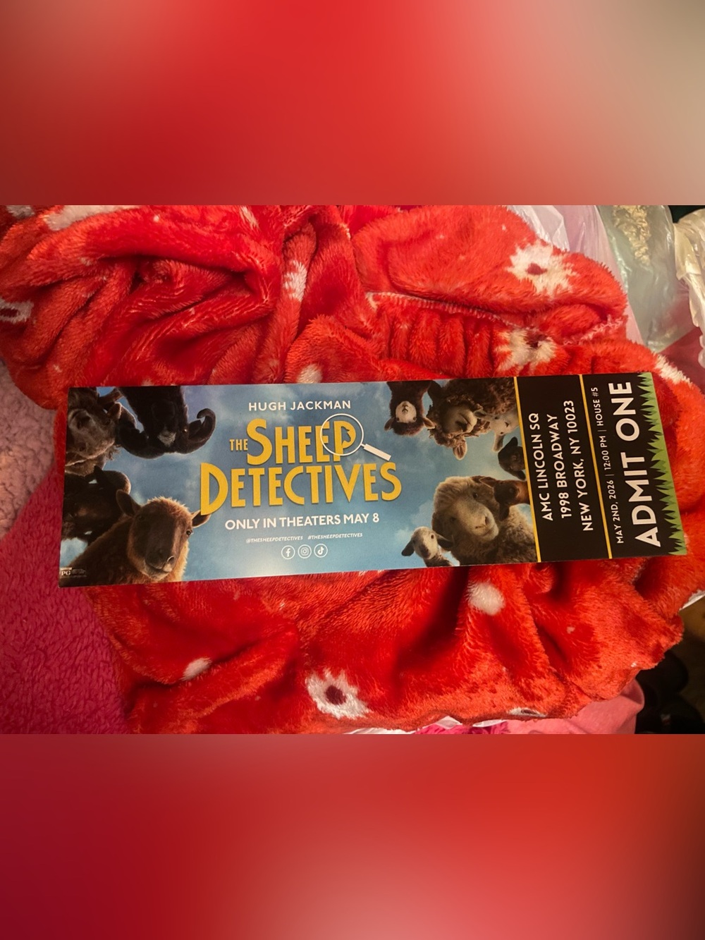 Sheep detective movie ticket